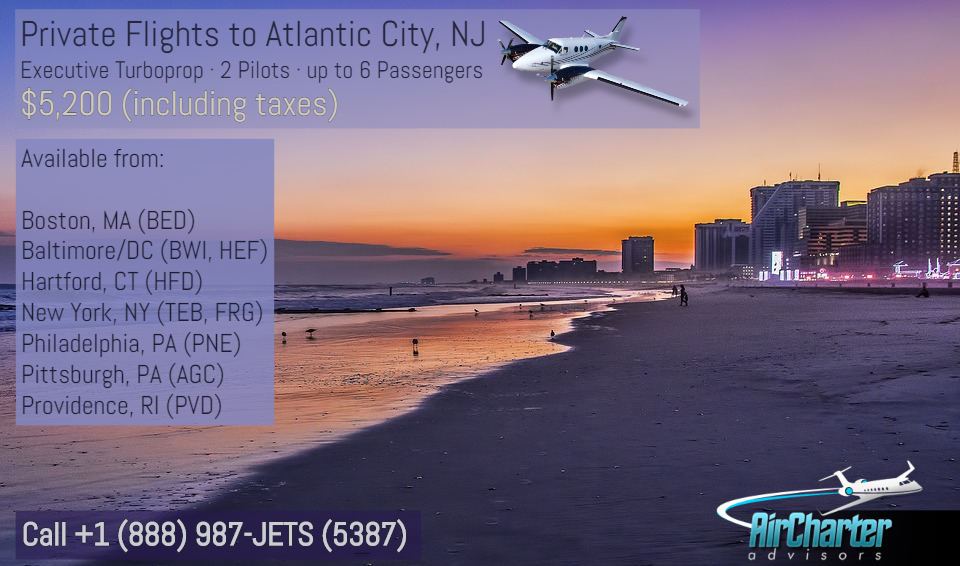Turboprop Charter Flights Atlantic City